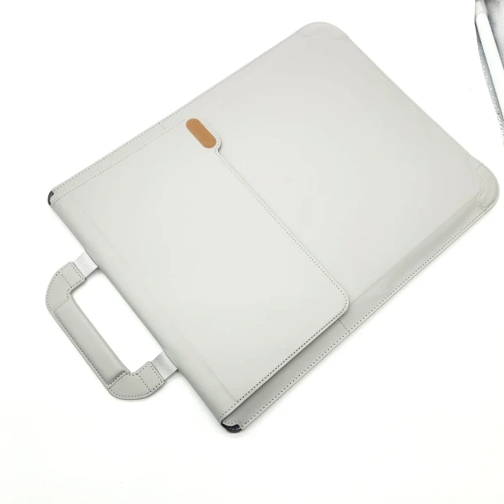 Nillkin 16 in PU Laptop Sleeve Stand Mouse Pad Handle Gray Travel‎ Office